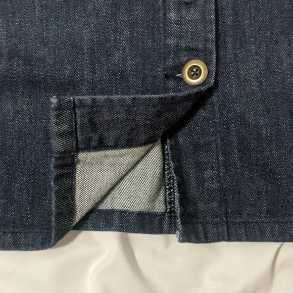New York & Company Button Down Denim Skirt, Color Blue (Dark Wash) size 18 - Picture 6 of 14